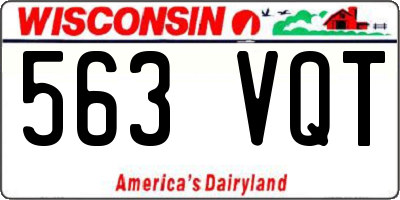 WI license plate 563VQT