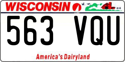 WI license plate 563VQU