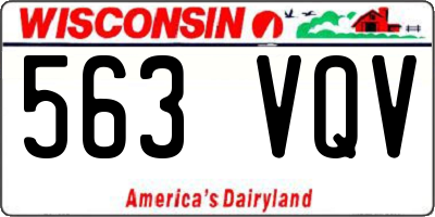 WI license plate 563VQV