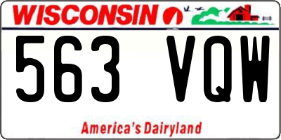 WI license plate 563VQW