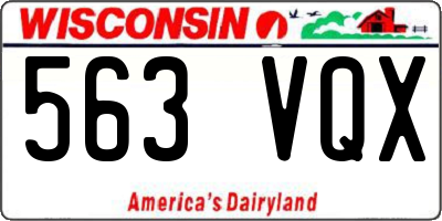 WI license plate 563VQX