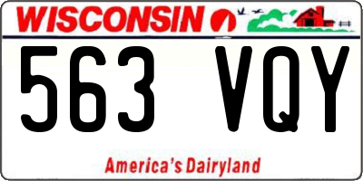 WI license plate 563VQY
