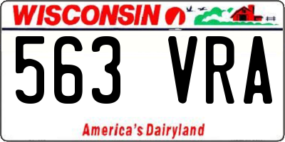 WI license plate 563VRA