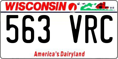 WI license plate 563VRC
