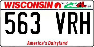 WI license plate 563VRH