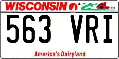 WI license plate 563VRI