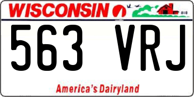 WI license plate 563VRJ