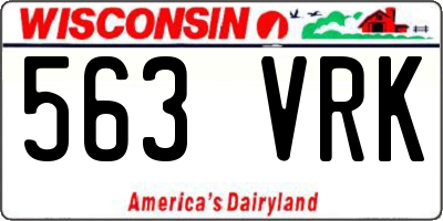 WI license plate 563VRK