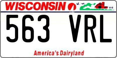 WI license plate 563VRL