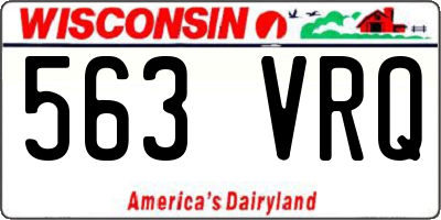 WI license plate 563VRQ