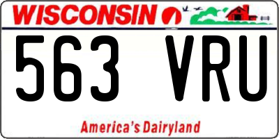 WI license plate 563VRU