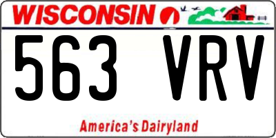 WI license plate 563VRV