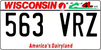 WI license plate 563VRZ
