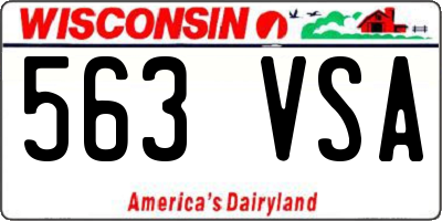 WI license plate 563VSA