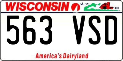 WI license plate 563VSD