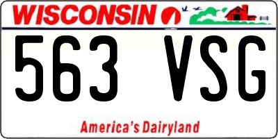 WI license plate 563VSG