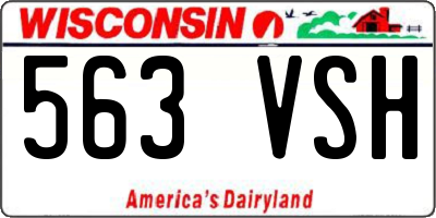 WI license plate 563VSH