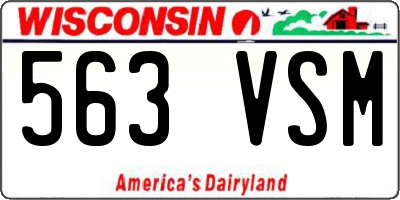 WI license plate 563VSM