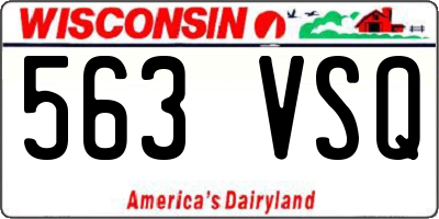 WI license plate 563VSQ