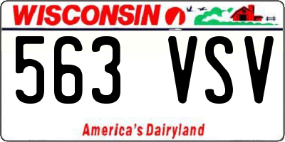 WI license plate 563VSV