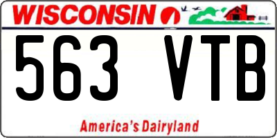WI license plate 563VTB