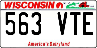WI license plate 563VTE