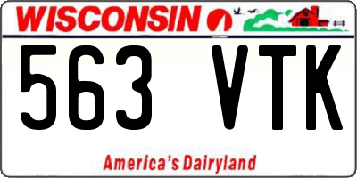 WI license plate 563VTK