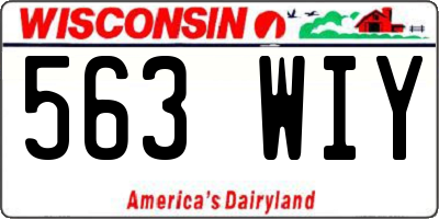 WI license plate 563WIY
