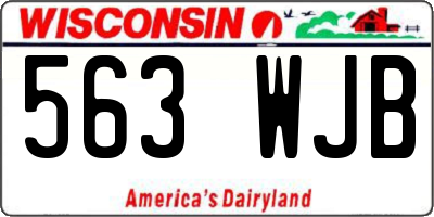 WI license plate 563WJB