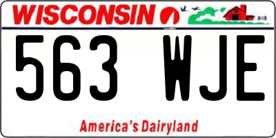 WI license plate 563WJE