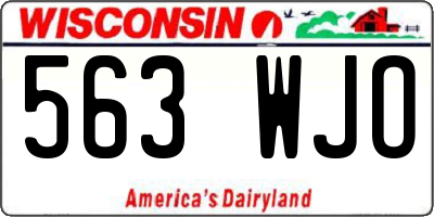 WI license plate 563WJO