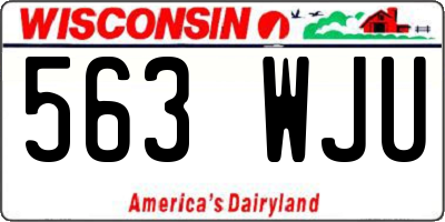 WI license plate 563WJU