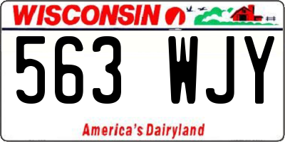 WI license plate 563WJY