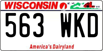 WI license plate 563WKD