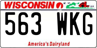 WI license plate 563WKG