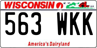 WI license plate 563WKK