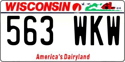 WI license plate 563WKW