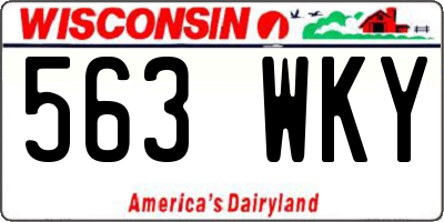 WI license plate 563WKY