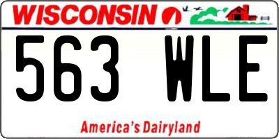 WI license plate 563WLE