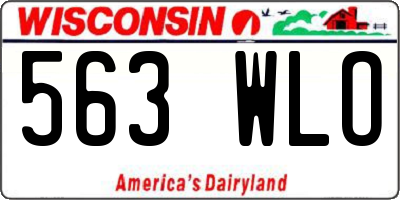 WI license plate 563WLO