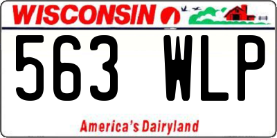 WI license plate 563WLP