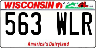 WI license plate 563WLR