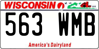 WI license plate 563WMB