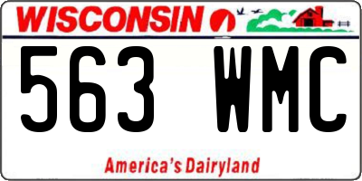 WI license plate 563WMC