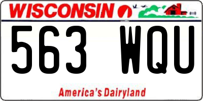 WI license plate 563WQU