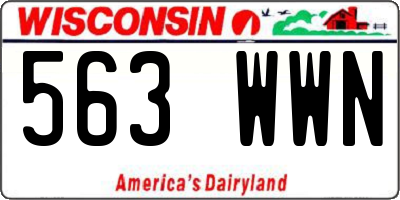 WI license plate 563WWN