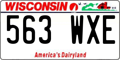 WI license plate 563WXE