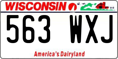 WI license plate 563WXJ
