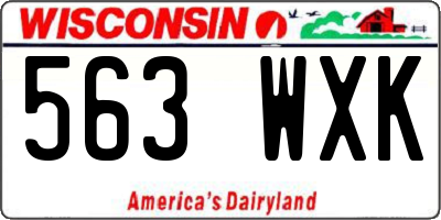 WI license plate 563WXK