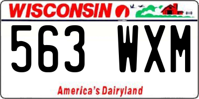 WI license plate 563WXM